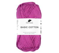 Pro Lana BASIC COTTON Baumwollgarn 50 g ideal für Kleidung, Spielzeug, Accessoires 125 m, Farbe:240 - fresie