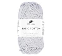 Pro Lana BASIC COTTON Baumwollgarn 50 g ideal für Kleidung, Spielzeug & Accessoires 125 m, Farbe:291 - nebel