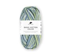 Pro Lana Basic Cotton color, dünne Wolle zum Häkeln-Stricken-Häkelgarn - Glänzend und hautfreundlich - 100% Baumwolle -1 Knäuel 50 g / 125m NS 3-4 (green color)