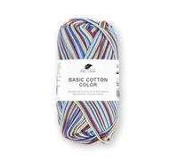 Pro Lana Basic Cotton color, dünne Wolle zum Häkeln-Stricken-Häkelgarn - Glänzend und hautfreundlich - 100% Baumwolle -1 Knäuel 50 g / 125m NS 3-4 (türkis reseda color)