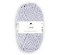 Pro Lana Chenille 100 g/110 m NS 4-5 100% Polyester, samtig weiche und stabile Chenille Wolle, Babywolle, Amigurumis, Oeko-Tex zertifiziert, schadstofffrei (91 | hellgrau)