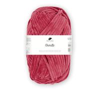 Pro Lana Chenille 100 g/110 m NS 4-5 100% Polyester, samtig weiche und stabile Chenille Wolle, Babywolle, Amigurumis, Oeko-Tex zertifiziert, schadstofffrei (37 | himbeer)
