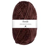 Pro Lana CHENILLE 100 g samtig weiche und stabile Chenille Wolle 110 m, Farbe:010 - dunkelbraun