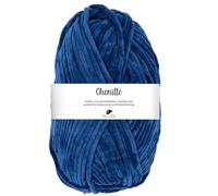 Pro Lana CHENILLE 100 g samtig weiche und stabile Chenille Wolle 110 m, Farbe:050 - marine