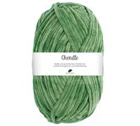 Pro Lana CHENILLE 100 g samtig weiche und stabile Chenille Wolle 110 m, Farbe:073 - grün