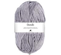 Pro Lana CHENILLE 100 g samtig weiche und stabile Chenille Wolle 110 m, Farbe:092 - grau