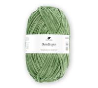 Pro Lana Chenille fine 50 g/100 m NS 5-6 100% Polyester, samtig weiche und stabile Chenille Wolle, Babywolle, Oeko-Tex zertifiziert, schadstofffrei (grün)