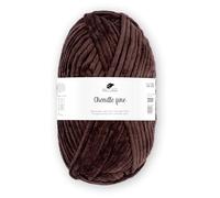 Pro Lana Chenille fine 50 g/100 m NS 5-6 100% Polyester, samtig weiche und stabile Chenille Wolle, Babywolle, Oeko-Tex zertifiziert, schadstofffrei (dunkelbraun)