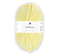 Pro Lana Chenille fine 50 g/100 m NS 5-6 100% Polyester, samtig weiche und stabile Chenille Wolle, Babywolle, Oeko-Tex zertifiziert, schadstofffrei (hellgelb)