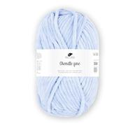 Pro Lana Chenille fine 50 g/100 m NS 5-6 100% Polyester, samtig weiche und stabile Chenille Wolle, Babywolle, Oeko-Tex zertifiziert, schadstofffrei (hellblau)