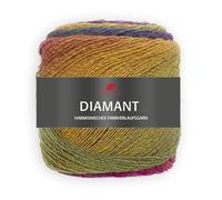 PRO LANA Diamant - Farbe: Grün/Gelb/Weinrot (95) - 150 g/ca. 525 m Wolle