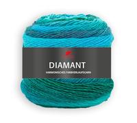Pro Lana DIAMANT - 150g Multicolorgarn mit harmonischen Farbverläufen, 525 m Lauflänge, Nadelstärke 3,5-4,5 mm (80 | türkis)