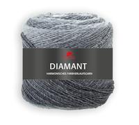 Pro Lana DIAMANT - 150g Multicolorgarn mit harmonischen Farbverläufen, 525 m Lauflänge, Nadelstärke 3,5-4,5 mm (87 | grau)