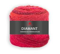 Pro Lana DIAMANT - 150g Multicolorgarn mit harmonischen Farbverläufen, 525 m Lauflänge, Nadelstärke 3,5-4,5 mm (83 | rot)