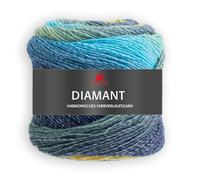 Pro Lana DIAMANT - 150g Multicolorgarn mit harmonischen Farbverläufen, 525 m Lauflänge, Nadelstärke 3,5-4,5 mm (90 | gelb/blau)