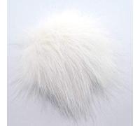 Pro Lana Fell Pompon mit Druckknopf White Snow