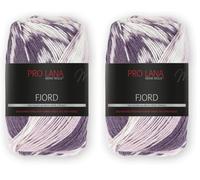 PRO LANA Fjord - Farbe: 88-100 g/ca. 350 m Wolle, 278418 (Packung mit 2)
