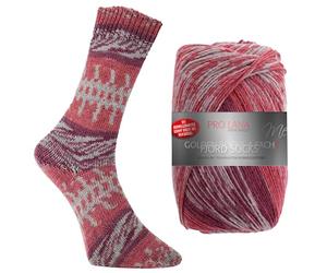 Pro Lana Fjord Socks Farbe 193, Sockenwolle musterbildend, Wolle Norwegermuster zum Stricken, 100g, 400m