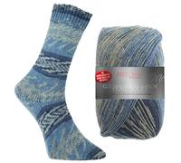 Pro Lana Fjord Socks Farbe 197, Sockenwolle musterbildend, Wolle Norwegermuster zum Stricken, 100g, 400m