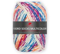 Pro Lana FJORD SOCKS MULTICOLOR 100 g 4-fach Sockenwolle mit einem einzigartigen Fjordmuster 425 m, Farbe:485