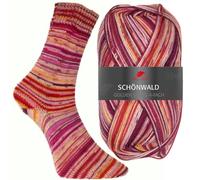 Pro Lana Golden Socks 4-fach Schönwald 666 - Flieder/Rot/Orange/Pink