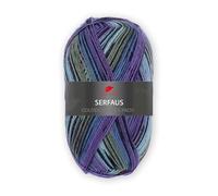 Pro Lana Golden Socks 4-fach Serfaus 08 - Blau/Blauviolett/Oliv/Schwarz