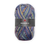 Pro Lana Golden Socks 6-fach Fashion 6 706 - Blau/Rot/Grün/Gelb/Grau