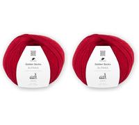 Pro Lana Golden Socks Alpaka, 100 g/390 m, 70% Alpaka, 30% Polyamid, 4-fädig, superweiche Sockenwolle (31 rot) (Packung mit 2)