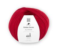 Pro Lana Golden Socks Alpaka, 100 g/390 m, 70% Alpaka, 30% Polyamid, 4-fädig, superweiche Sockenwolle (31 rot)