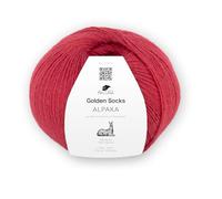 Pro Lana Sockenwolle Golden Socks Alpaka – 4-fädig, 70% Alpaka/30% Polyamid, 100 g (36 himbeer)