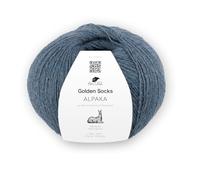 Pro Lana Golden Socks Alpaka, 100 g/390 m, 70% Alpaka, 30% Polyamid, 4-fädig, superweiche Sockenwolle (55 hell jeans mel.)