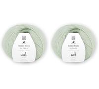 Pro Lana Golden Socks Alpaka, 100 g/390 m, 70% Alpaka, 30% Polyamid, 4-fädig, superweiche Sockenwolle (61 mint) (Packung mit 2)