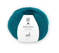 Pro Lana Golden Socks Alpaka, 100 g/390 m, 70% Alpaka, 30% Polyamid, 4-fädig, superweiche Sockenwolle (69 petrol mel.)