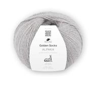 Pro Lana Golden Socks Alpaka, 100 g/390 m, 70% Alpaka, 30% Polyamid, 4-fädig, superweiche Sockenwolle (91 hell grau mel.)