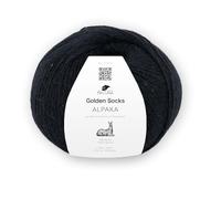 Pro Lana Golden Socks Alpaka, 100 g/390 m, 70% Alpaka, 30% Polyamid, 4-fädig, superweiche Sockenwolle (99 schwarz)