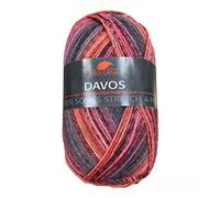 Pro Lana Golden Socks Stretch Davos 39004 - Rosa/Beere/Braun/Orange