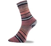 Pro Lana Golden Socks Stretch Grindelwald 440.09 - apricot/schwaz/grau