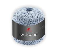 Pro Lana Häkelstar 100 - Häkelgarn 100g, 100% Baumwolle, 566m, Nadelstärke 1,5-2,0 mm, Filetgarn zum Häkeln & Handarbeiten (56 | hellblau)