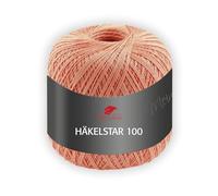 Pro Lana Häkelstar 100 - Häkelgarn 100g, 100% Baumwolle, 566m, Nadelstärke 1,5-2,0 mm, Filetgarn zum Häkeln & Handarbeiten (25 | appricot)