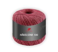 Pro Lana Häkelstar 100 - Häkelgarn 100g, 100% Baumwolle, 566m, Nadelstärke 1,5-2,0 mm, Filetgarn zum Häkeln & Handarbeiten (31 | bordeaux)