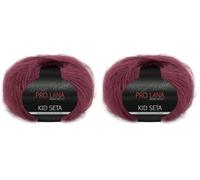 PRO LANA Kid Seta - Farbe: Bordeaux (38) - 25 g/ca. 210 m Wolle (Packung mit 2)