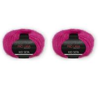 PRO LANA Kid Seta - Farbe: Pink (41) - 25 g/ca. 210 m Wolle (Packung mit 2)