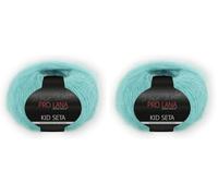 PRO LANA Kid Seta - Farbe: Smaragd (67) - 25 g/ca. 210 m Wolle (Packung mit 2)