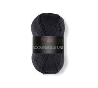 Pro Lana Sockenwolle Uni 4-fach 402 - schwarz