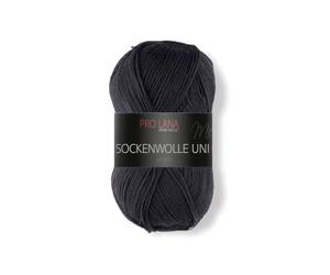 Pro Lana Sockenwolle Uni 4-fach 402 - schwarz