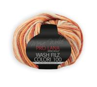 PRO LANA Wash-Filz Colori 100 - Farbe: Beige/Orange (704) - 100 g/ca. 100 m Wolle