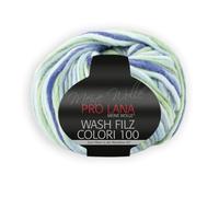 PRO LANA Wash-Filz Colori 100 - Farbe: Mint/Jeans (709) - 100 g/ca. 100 m Wolle