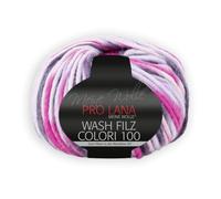 PRO LANA Wash-Filz Colori 100 - Farbe: Rosa/Pink (710) - 100 g/ca. 100 m Wolle