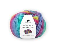 Pro Lana Wash Filz Deluxe 1001, Filzwolle mit Farbverlauf, Wolle zum Strickfilzen, Filzwolle zum Stricken und Filzen in der Waschmaschine, 100g, 100m