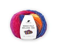 Pro Lana Wash Filz Deluxe 1004, Filzwolle mit Farbverlauf, Wolle zum Strickfilzen, Filzwolle zum Stricken und Filzen in der Waschmaschine, 100g, 100m